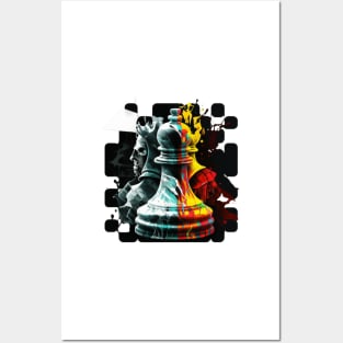 Chess digital art colours Posters and Art